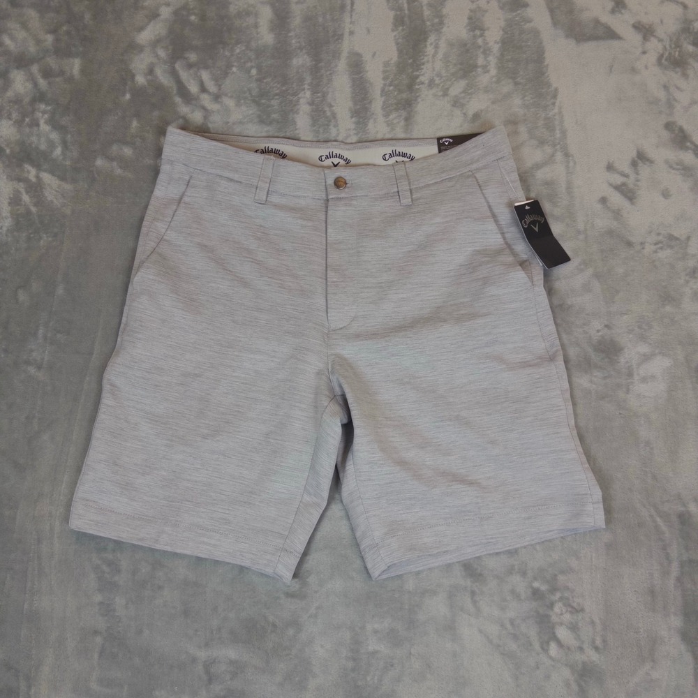 Callaway Golf Shorts Mens 34 Charcoal Grey Stretch Opti-Dri Sun Protection